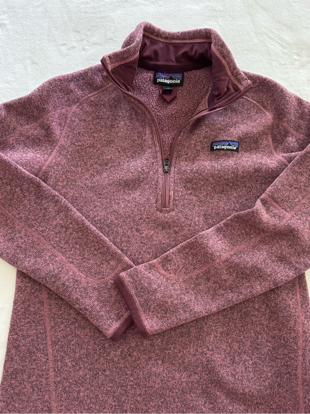 Patagonia Heathered Mauve Brown Fleece Jacket